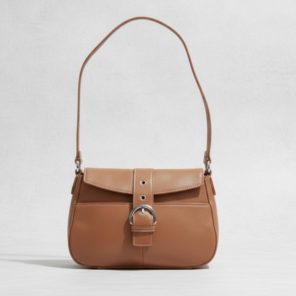 NEW! Fossil Tan Leather Shoulder Bag NWT PRICE FIRM - Picture 1 of 8